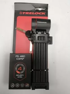 Trelock Faltschloss FS 480 Cops 100cm Fahrradschloss Abverkauf Gummihalter