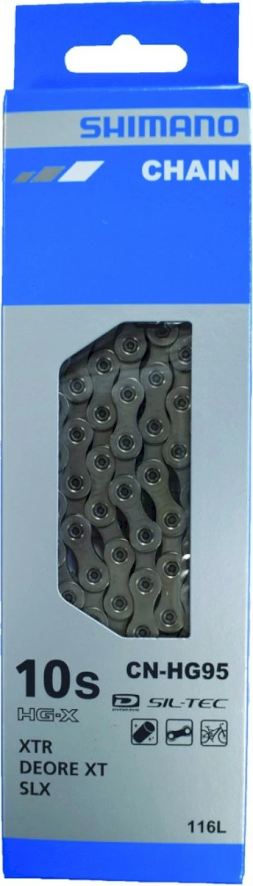 Shimano Fahrrad Kette HG95 10-fach 116 Glieder ICNHG95116I OVP 1 Shimano Fahrrad Kette HG95 10-fach 116 Glieder ICNHG95116I OVP