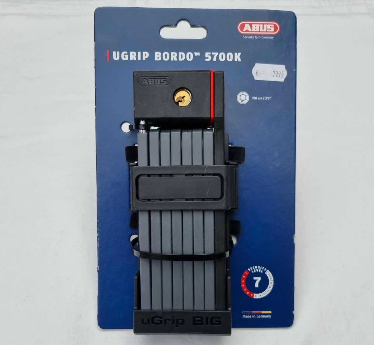 Abus Bordo Faltschloss UGrip Bordo 5700 100cm 1 Abus Bordo Faltschloss UGrip Bordo 5700 100cm