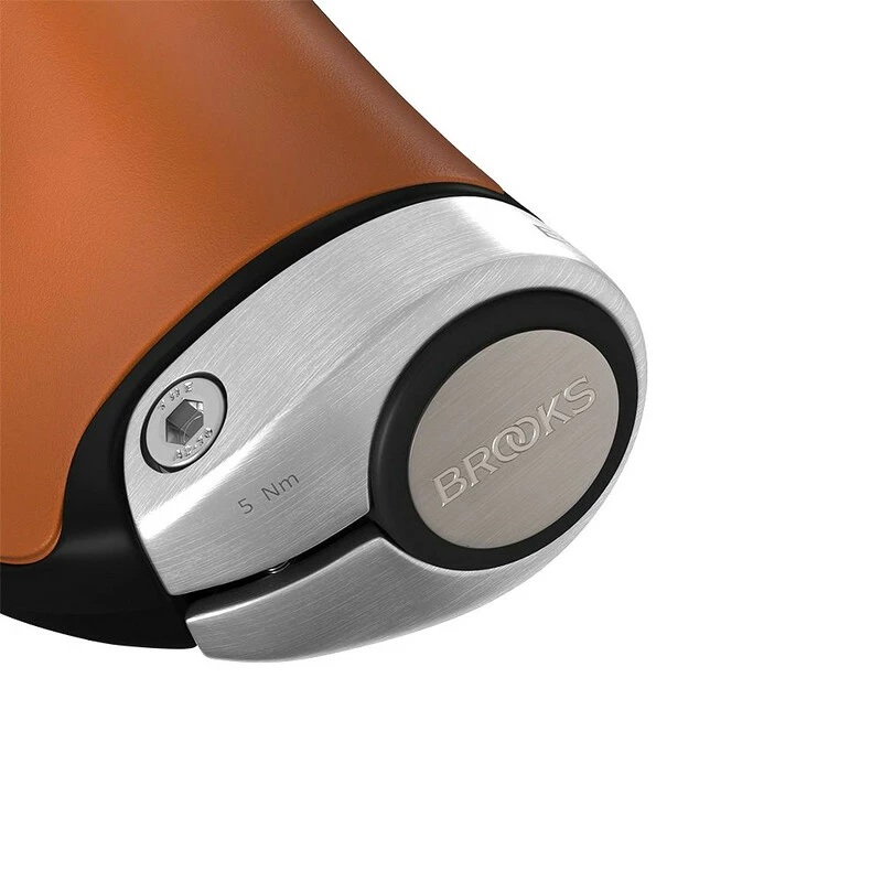 Brooks GP1 Ledergriffe 130/100mm, Honey/silber 2 Brooks GP1 Ledergriffe 130/100mm, Honey/silber – Bild 2