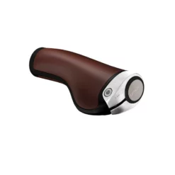 Brooks GP1 Ledergriffe 130/130mm, Dunkelbraun/silber