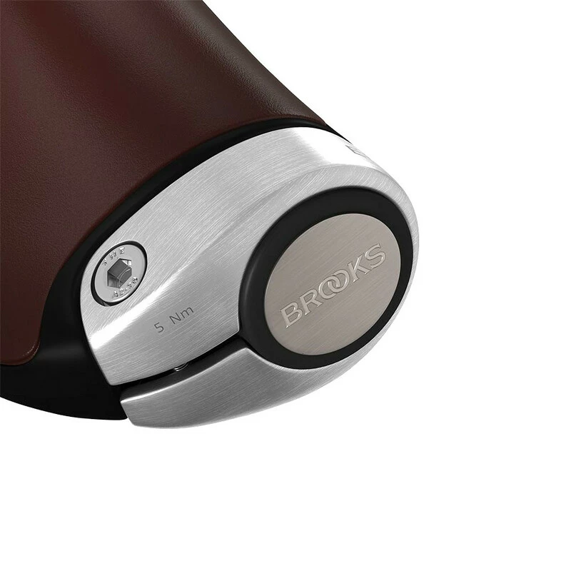 Brooks GP1 Ledergriffe 130/130mm, Dunkelbraun/silber 3 Brooks GP1 Ledergriffe 130/130mm, Dunkelbraun/silber – Bild 3