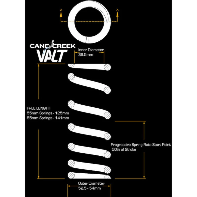 Cane Creek Valt Lightweight Progressive Spring 400-488 2 Cane Creek Valt Lightweight Progressive Spring 400-488 – Bild 2