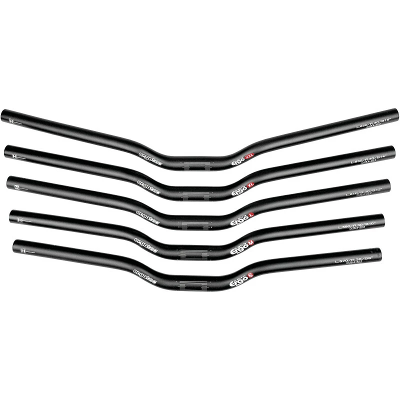 Ergotec Lenker, Bar ERGO Plus XXL, 31.8 Width:700 Rise:30 Grip-L:205 BackSweep:16° AL7050 Black-sand L6 1 Ergotec Lenker, Bar ERGO Plus XXL, 31.8 Width:700 Rise:30 Grip-L:205 BackSweep:16° AL7050 Black-sand L6
