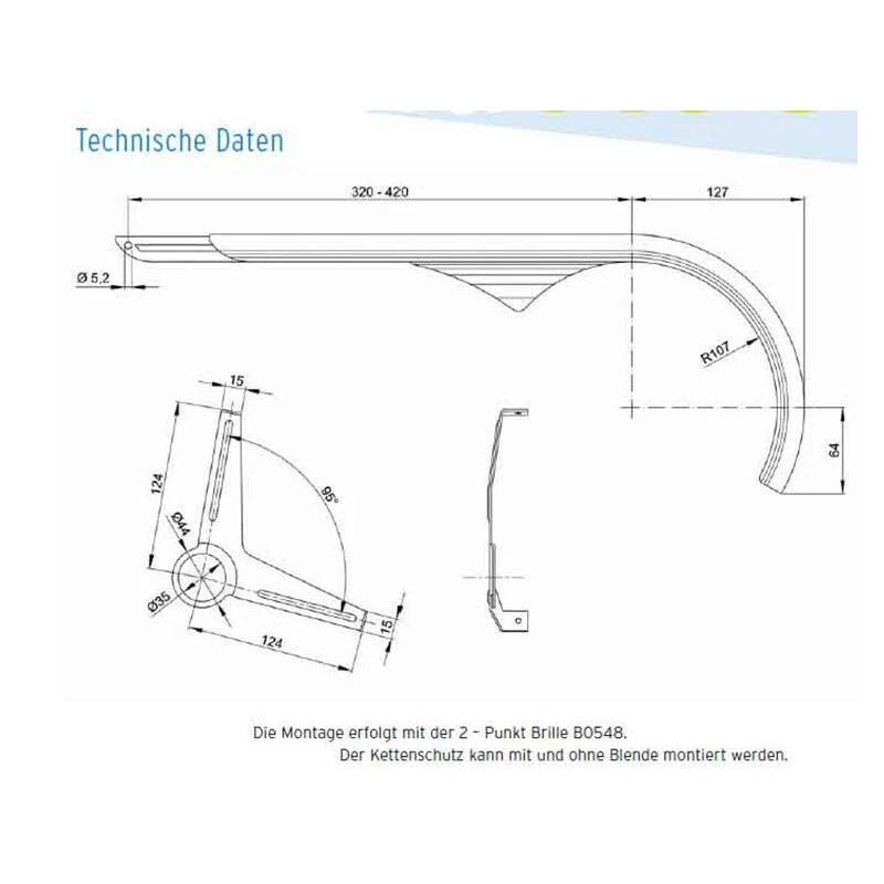 Wheeler Horn Kettenschutz Catena A08 46-48 Zähne Ohne Befestigunsbrille Schwarz 2 Wheeler Horn Kettenschutz Catena A08 46-48 Zähne Ohne Befestigunsbrille Schwarz – Bild 2