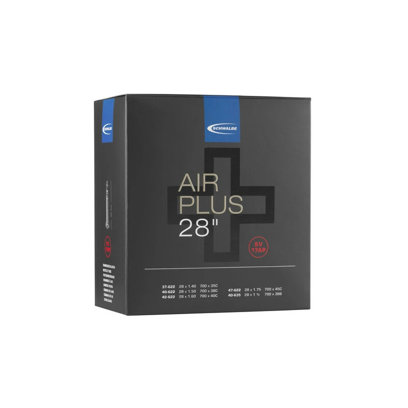 Schwalbe Schlauch AirPlus Presta, 29x2.25-2.80, SV19+, Ventil 40mm 1 Schwalbe Schlauch AirPlus Presta, 29x2.25-2.80, SV19+, Ventil 40mm