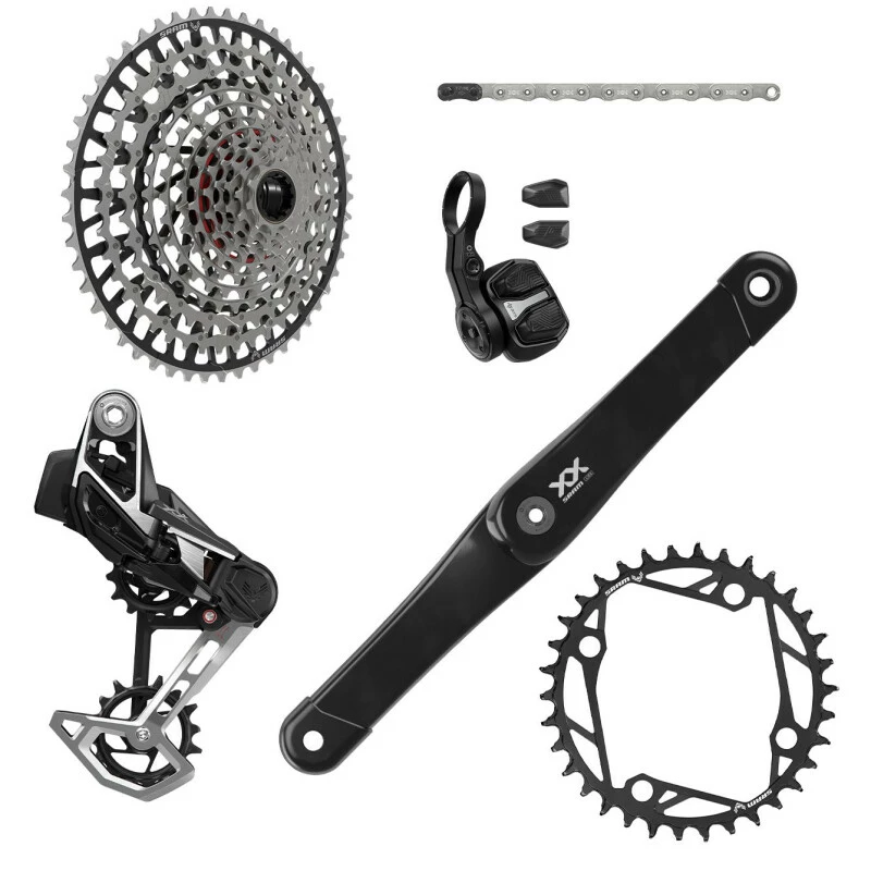 SRAM XX Eagle T-Type E-MTB 104BCD Groupset 36Z, RD, Controller, Kette, Kassette 1 SRAM XX Eagle T-Type E-MTB 104BCD Groupset 36Z, RD, Controller, Kette, Kassette