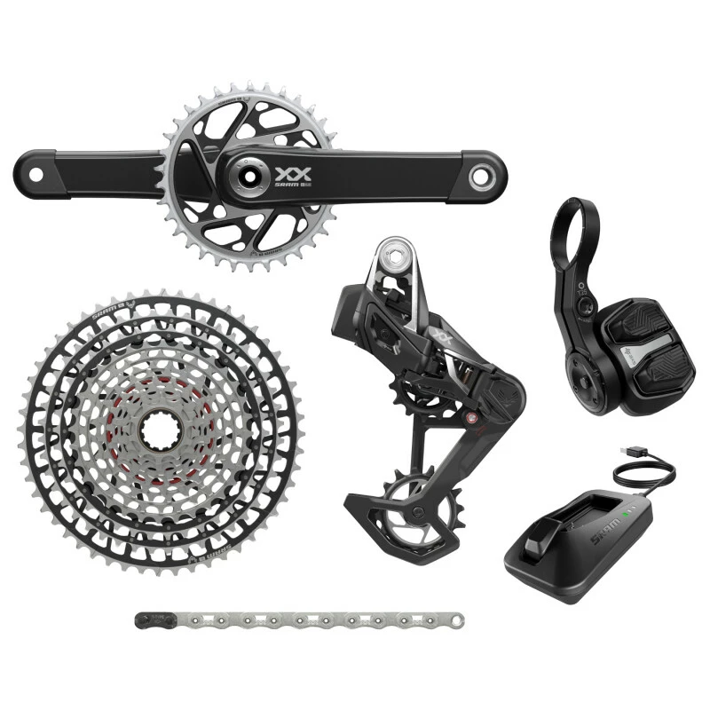 SRAM XX SL Eagle T-Type AXS Groupset 165 34Z, RD, Controller, Kette, Kassette 1 SRAM XX SL Eagle T-Type AXS Groupset 165 34Z, RD, Controller, Kette, Kassette