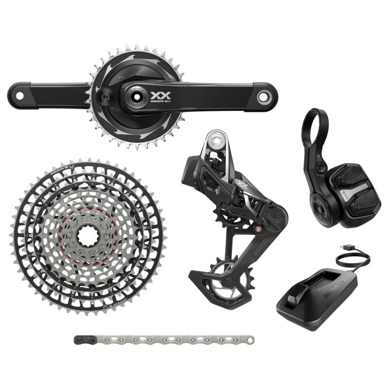 SRAM XX SL Eagle T-Type Powermeter Groupset 175 34Z, RD, Controller, Kette, Kassette 1 SRAM XX SL Eagle T-Type Powermeter Groupset 175 34Z, RD, Controller, Kette, Kassette