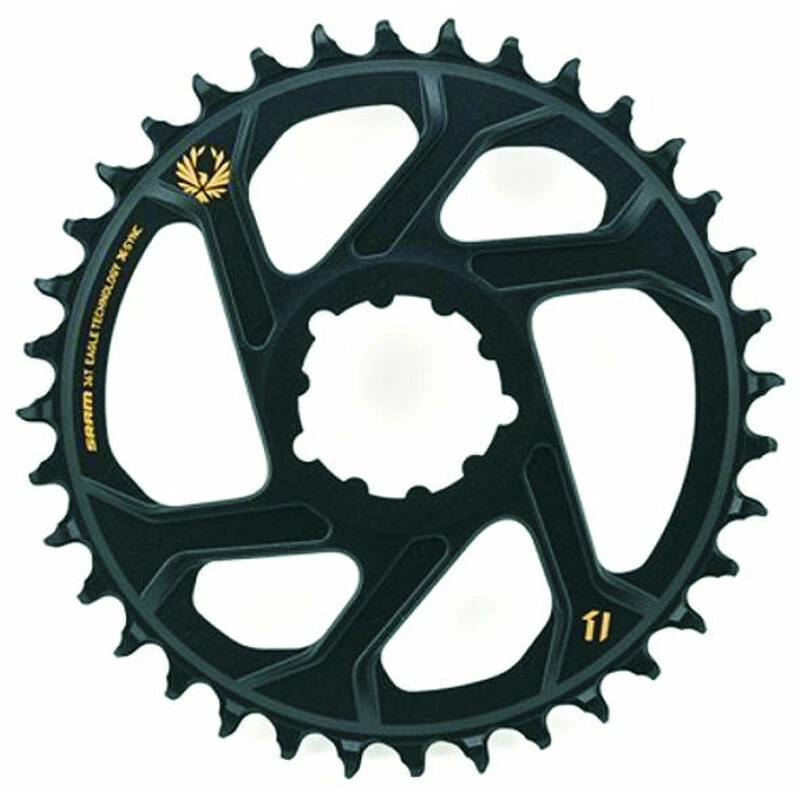 SRAM XX1 EAGLE 20 Kettenblatt 32 Zähne X-SYNC 2, Direct Mount, 12-fach, 3mm Offset, Boost, Schwarz-gold 1 SRAM XX1 EAGLE 20 Kettenblatt 32 Zähne X-SYNC 2, Direct Mount, 12-fach, 3mm Offset, Boost, Schwarz-gold