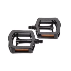 BIKE ATTITUDE Wellgo Pedale C318DU 9/16&quot; Alu Mit Reflektor Schwarz